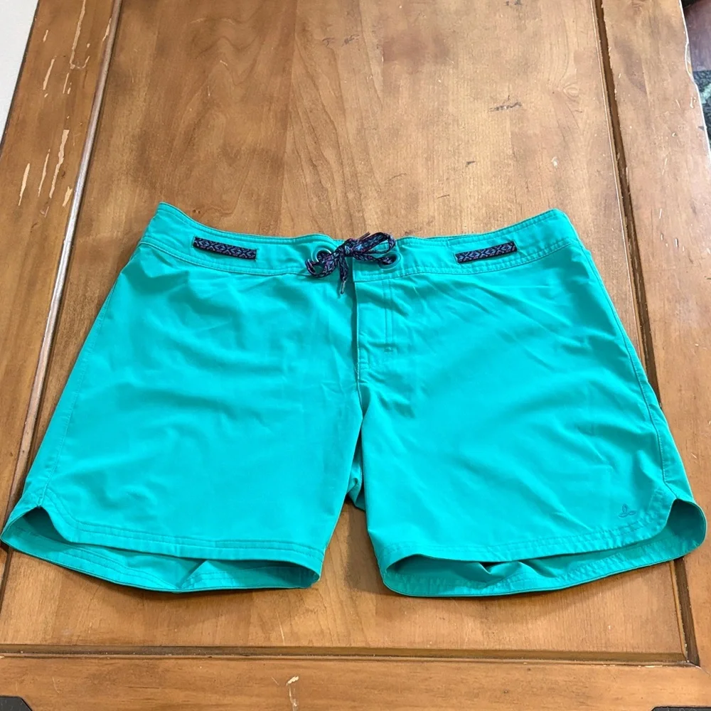Prana Turquoise Swim Board Shorts Size Large